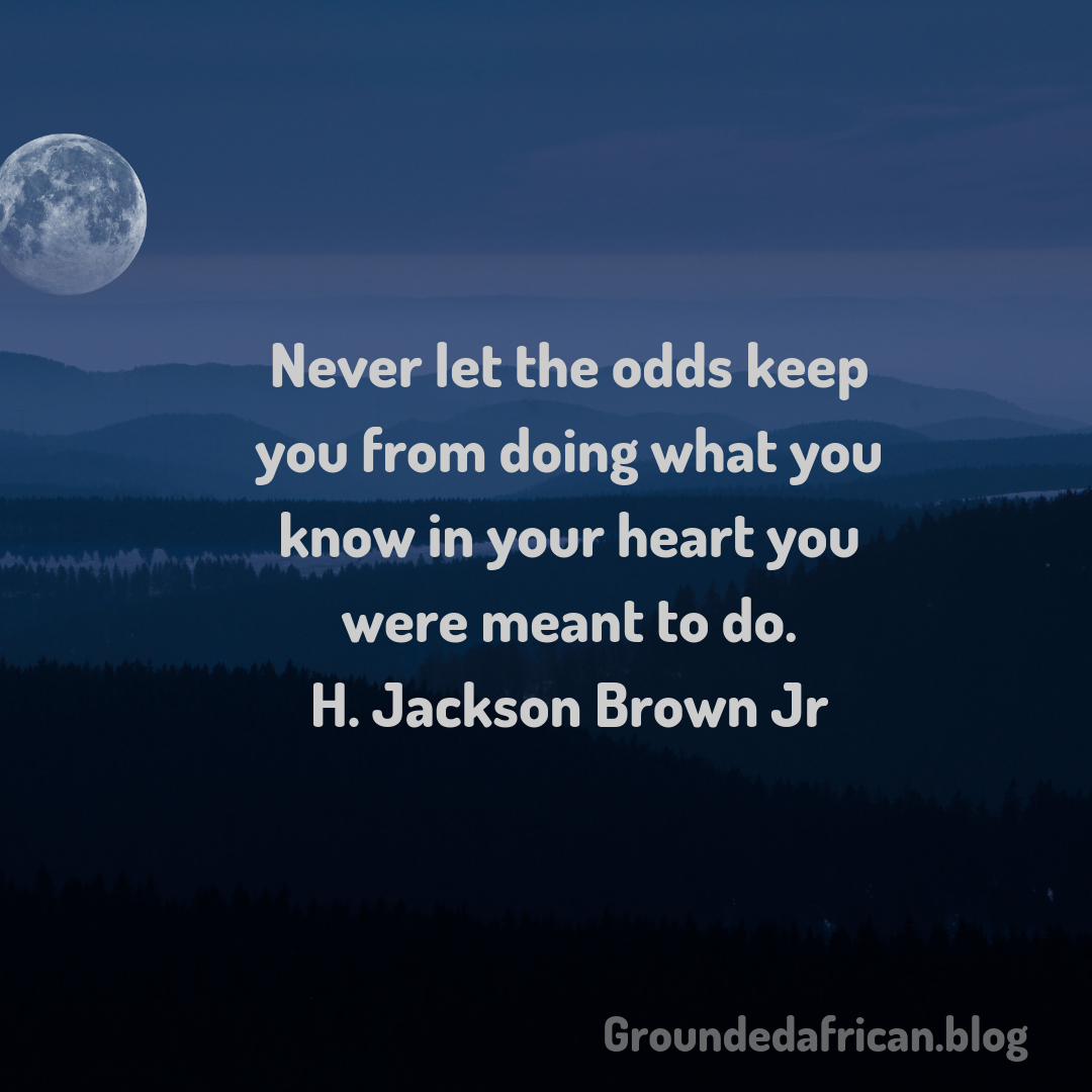 Night scene with full moon. Quote by H. Jackson Brown Jr 
