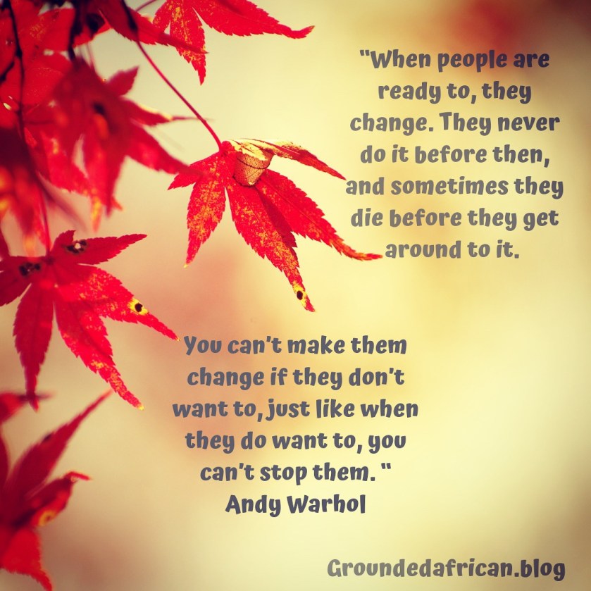Autumn leaves. Quote by Andy Warhol