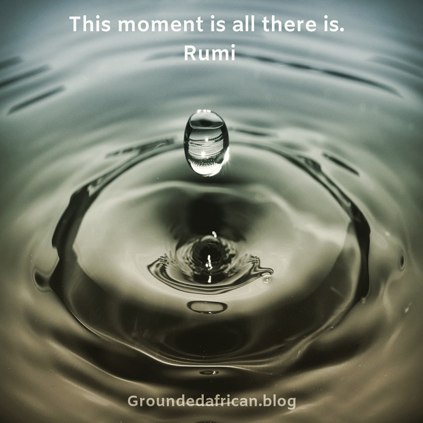 Water droplet creating ripples. Quote by Rumi