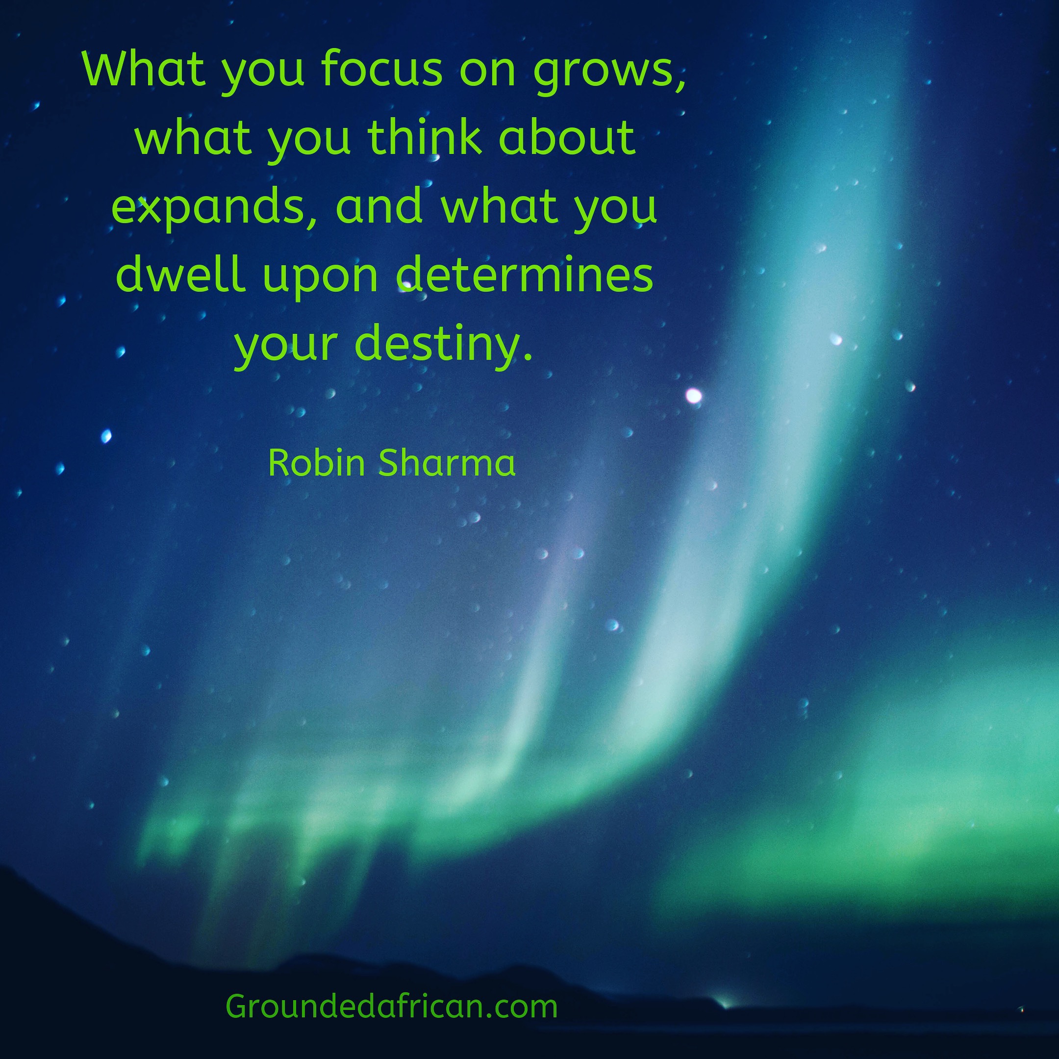 The northern lights. Quote by Robin Sharma