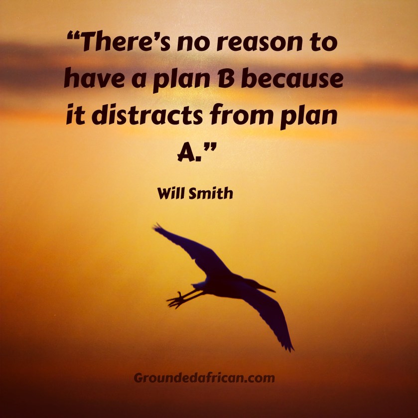 Soaring bird against orange sky. Quote by Will Smith