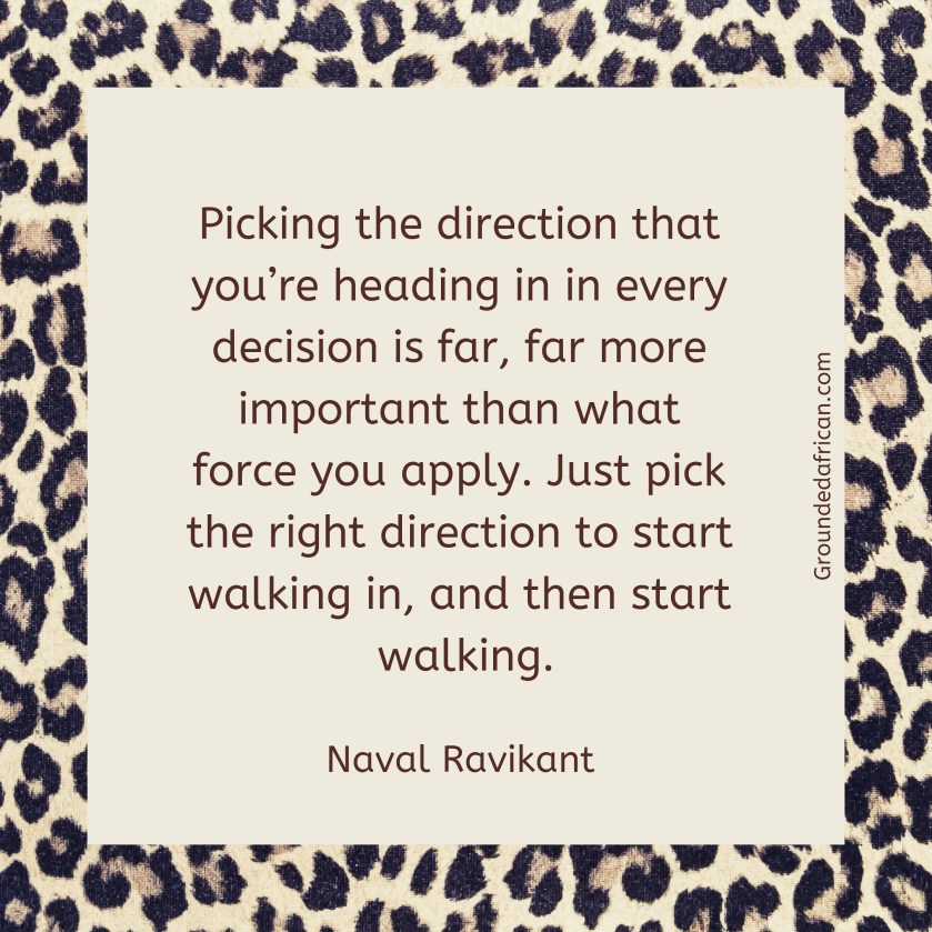 Leopard print overlaid with a quote by Naval Ravikant in a white square