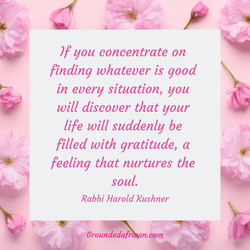 Scattered pink roses overplayed by a white square and a quote by Rabbi Harold Kushner 