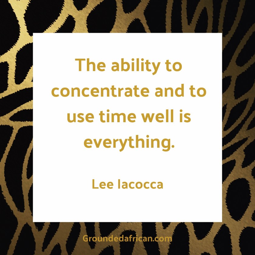 Lee Iacocca quote in white square over tiger stripes 